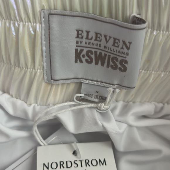 🟢 New K Swiss Iridescent White Shorts Eleven Venus Williams S Lined - Picture 5 of 9